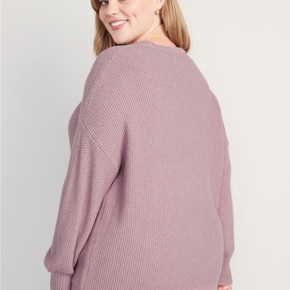 Old Navy Textured-Knit Tunic Sweater Mauve NWT - Picture 5 of 7